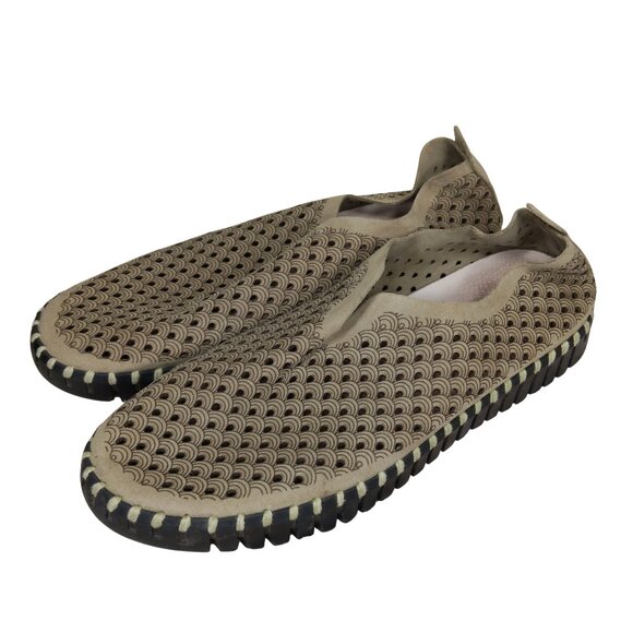 Isle Jacobsen Tulip 139 Army 40 Slip On Sneakers Flats 10 - Picture 1 of 7